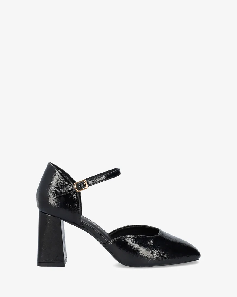 Zapato de tacón en charol negro