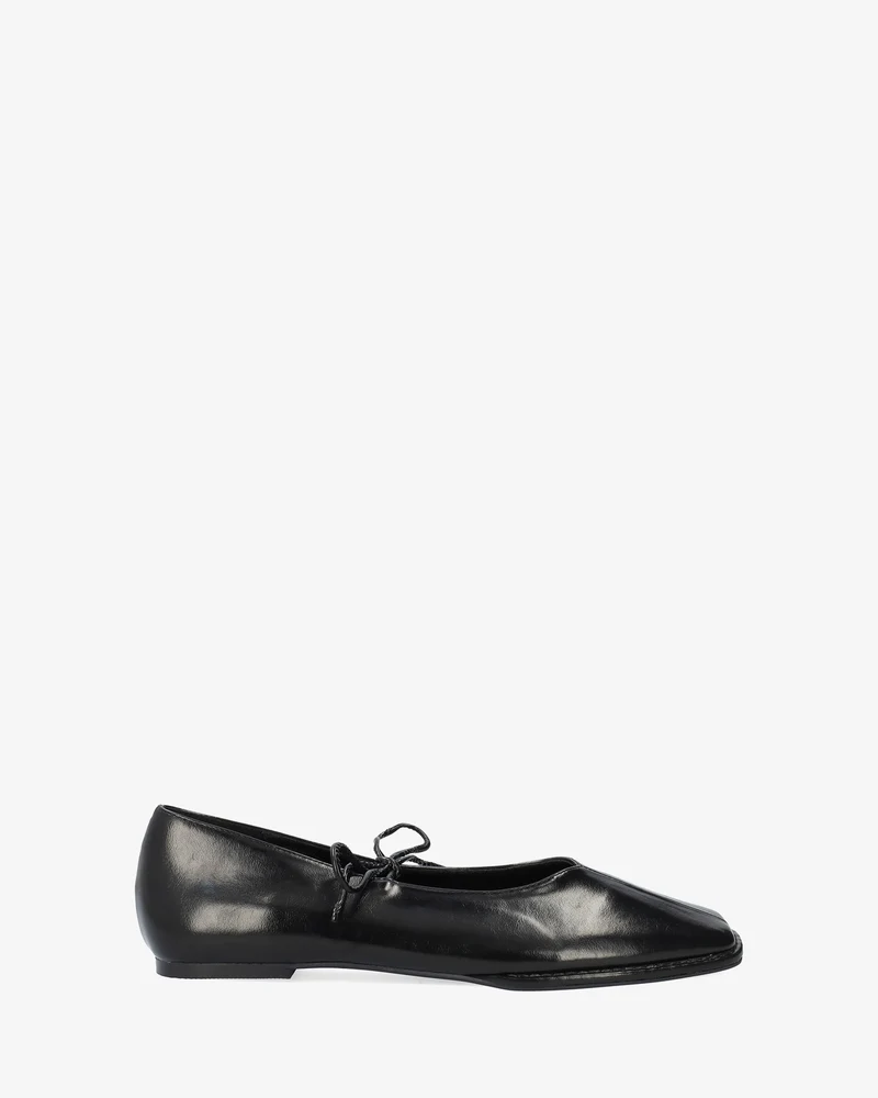 Bailarina plana en soft satinado negro